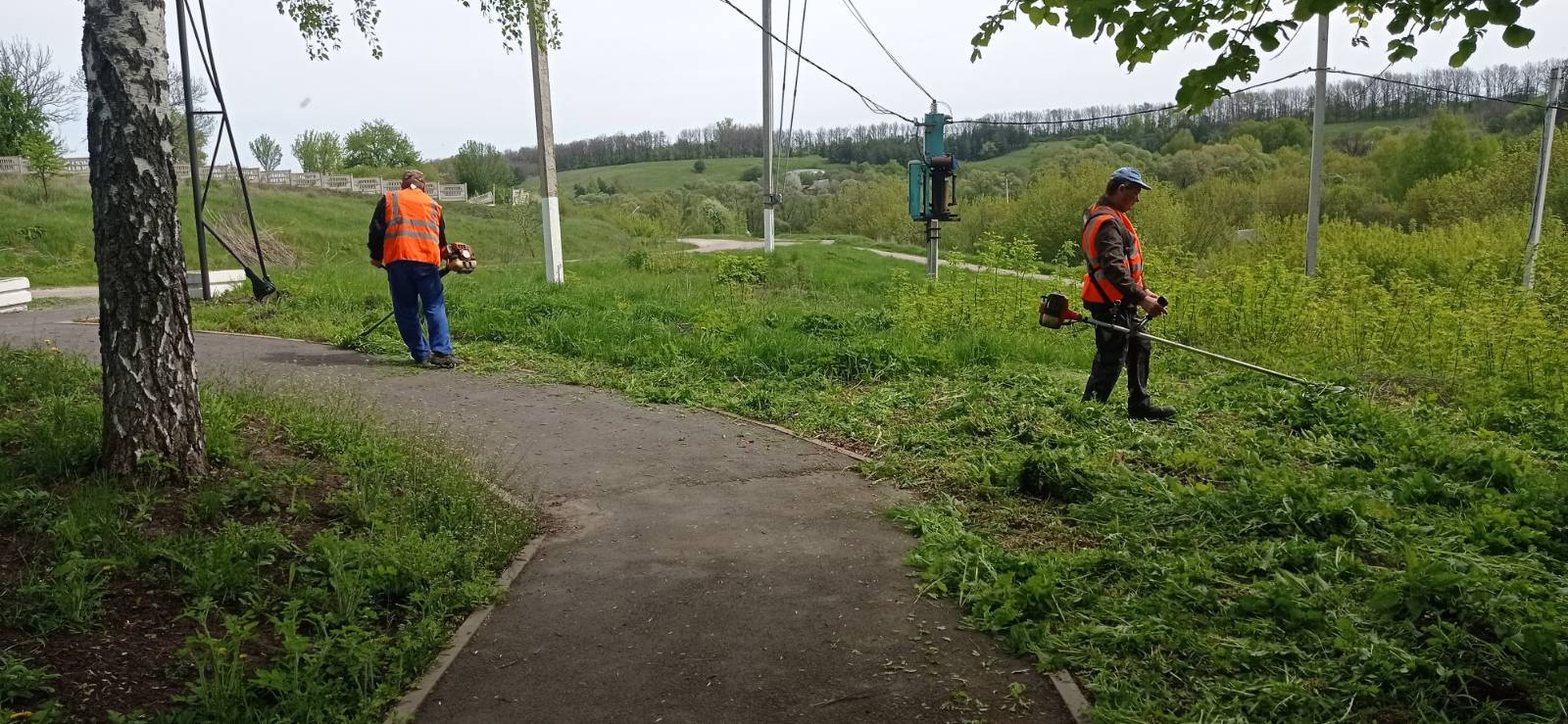 Навели санитарный порядок в сквере села Зиборовка.